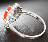 Чудесное серебряное кольцо с ограненным опалом Серебро 925