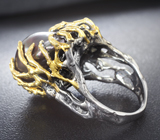 Серебряное кольцо с цветной жемчужиной барокко 39,48 карата Серебро 925