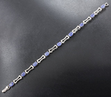 Оригинальный серебряный браслет с танзанитами Серебро 925