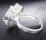 Серебряное кольцо с аметистом, цитрином и родолитами