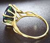 Кольцо c ограненным черным опалом 4,07 карата