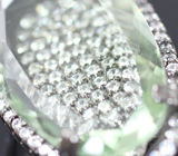 Оригинальное серебряное кольцо с зеленым аметистом Серебро 925