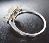 Чудесный серебряный комплект с огранеными эфиопскими опалами Серебро 925