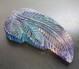 Миниатюра «Лист» из цельного флюорита 195,24 карата 