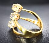 Золотое кольцо с лунным камнем топового качества 2,08 карата Золото