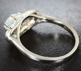 Замечательное серебряное кольцо с кристалическими эфиопскими опалами Серебро 925