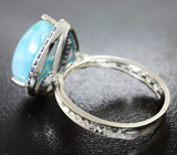 Великолепное серебряное кольцо с ларимаром Серебро 925