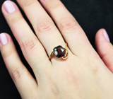 Золотое кольцо с крупной красной шпинелью 3,21 карата Золото