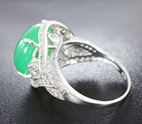 Изысканное серебряное кольцо с хризопразом Серебро 925