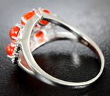 Яркое серебряное кольцо с кристаллическими опалами Серебро 925