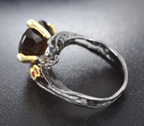 Серебряное кольцо с цитрином мадейра и гранатами Серебро 925