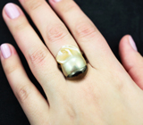 Серебряное кольцо с жемчужиной барокко 33,15 карата
