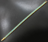Элегантный серебряный браслет с «неоновыми» апатитами Серебро 925