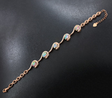 Роскошный серебряный комплект с кристаллическими эфиопскими опалами Серебро 925