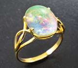 Золотое кольцо с кристаллическим эфиопским опалом 2,82 карата Золото