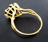 Золотое кольцо с ограненным черным опалом 2,02 карата Золото