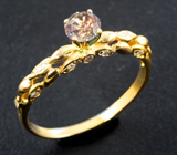 Золотое кольцо с топовым уральским александритом 0,5 карата и бриллиантами Золото