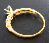 Золотое кольцо с топовым уральским александритом 0,5 карата и бриллиантами Золото