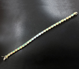 Великолепный серебряный браслет с кристаллическим эфиопским опалом Серебро 925