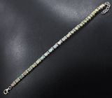 Серебряный браслет с яркими кристаллическими эфиопскими опалами Серебро 925