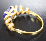 Золотое кольцо с крупным ярким танзанитом 3,26 карата Золото