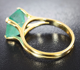 Золотое кольцо с уральским изумрудом 3,88 карата Золото