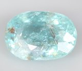 Кольцо с медьсодержащим голубым параиба турмалином, рубином и лейкосапфирами