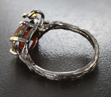 Серебряное кольцо с ограненным эфиопским опалом и аметистом Серебро 925