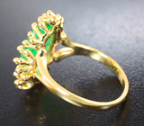 Кольцо с уральским изумрудом 4,07 карата Золото
