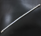 Изящный серебряный браслет с ограненным лунным камнем Серебро 925