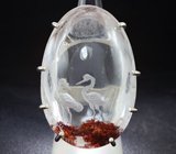 Кольцо c художественной миниатюрой на кварце