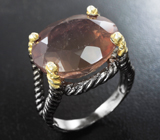Серебряное кольцо с флюоритом 17+ карат