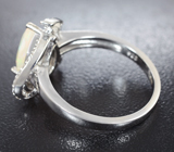 Эффектное серебряное кольцо с ограненным эфиопским опалом Серебро 925