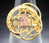 Золотое кольцо с уральским александритом 1,85 карата и бриллиантами Золото