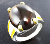 Серебряное кольцо с дымчатым кварцем  Серебро 925