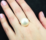 Золотое кольцо с морской жемчужиной 18,35 карата Золото