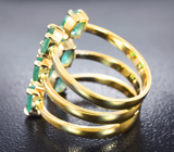 Золотое кольцо с уральскими изумрудами 3,07 карата Золото