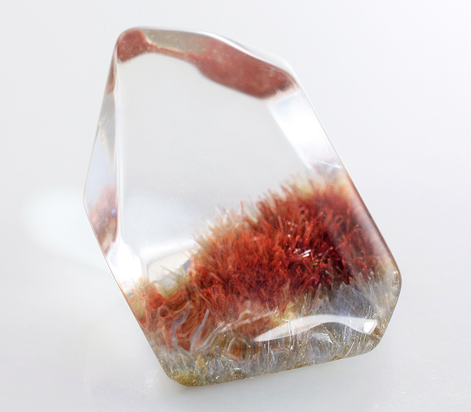 Редкость! Красный дюмортьерит в кварце 16,4 карата