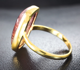 Золотое кольцо с забайкальским полихромным турмалином 10,27 карата Золото