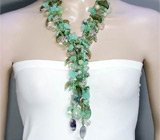 Колье с самоцветами Серебро 925