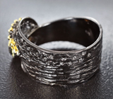 Серебряное кольцо с золотисто-желтым турмалином и перидотом Серебро 925