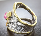 Серебряное кольцо с розовыми сапфирами, эфиопским опалом и цитринами Серебро 925