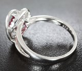 Прелестное серебряное кольцо с рубином Серебро 925