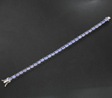 Элегантный серебряный браслет с танзанитами Серебро 925