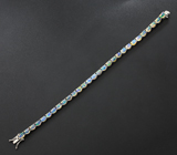 Серебряный браслет с кристаллическими эфиопскими опалами Серебро 925