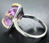 Серебряное кольцо с аметрином 13,73 карата и сапфирами Серебро 925