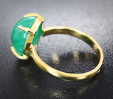 Золотое кольцо с уральским изумрудом 5,77 карата