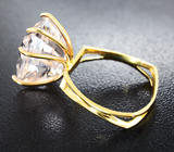 Золотое кольцо с морганитом эффектной огранки 11,2 карата Золото