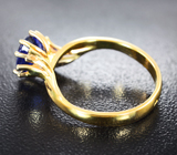 Золотое кольцо с танзанитом отличного цвета 1,78 карата и бриллиантами Золото
