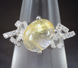 Оригинальное серебряное кольцо с рутиловым кварцем